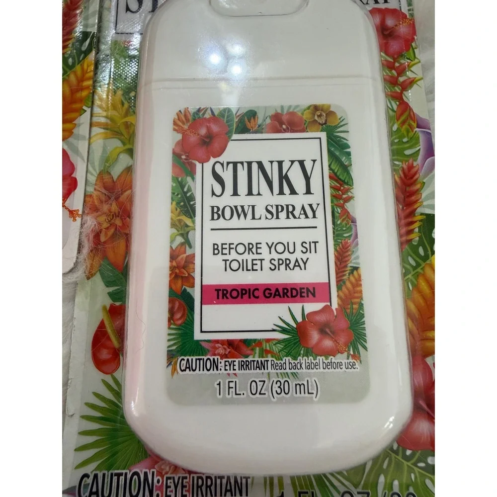 Lot of 2 Stinky Bowl Spray Tropic Garden Before You Sit Toilet Spray 1oz Each